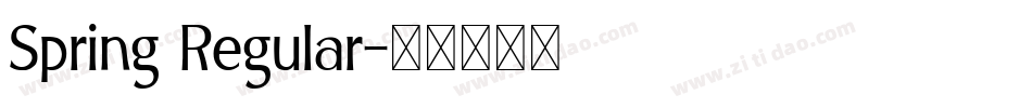 Spring Regular字体转换